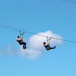 Couple at Park Moscow Zipline